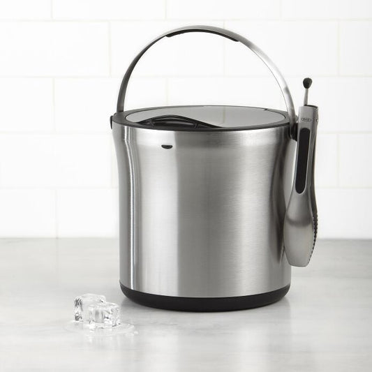 Steel Ice Bucket & Tong Set - US 7999