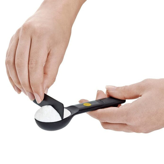 7 Piece Plastic Measuring Spoons - Black - US 8828