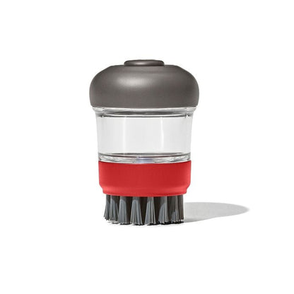 Outdoor Soap Dispensing Dish Brush with Storage Case - US 7266