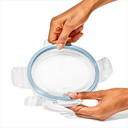 Smart Seal 4-Cup Glass Round Container - Arctic Blue - US 9367
